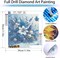 Bird and Rose Diamond Painting Kit for Adults – DIY 5D Full Round Drill Blue Lily Flower Diamond Art for Beginners, Rhinestone Diamond Dots Gem Craft Picture for Home Wall Decor, 11.8x11.8 Inch